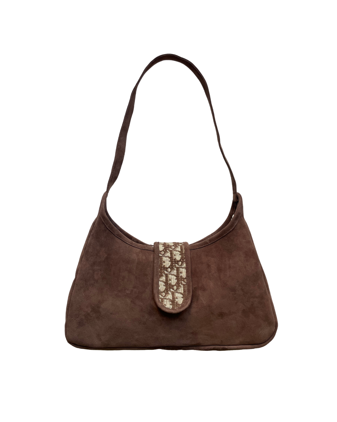 Upcycled Suede Hobo Bag - Mocha