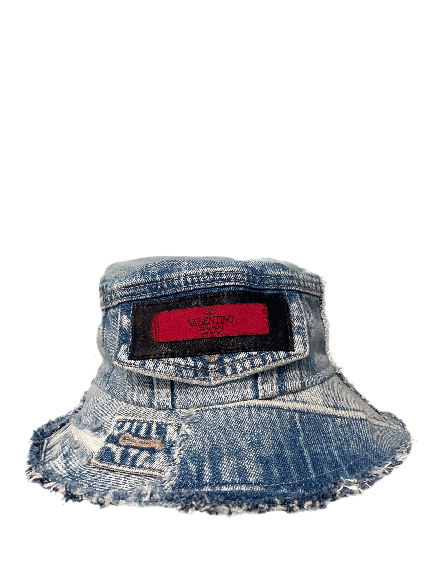 Upcycled Denim & Dust Bag Bucket Hat