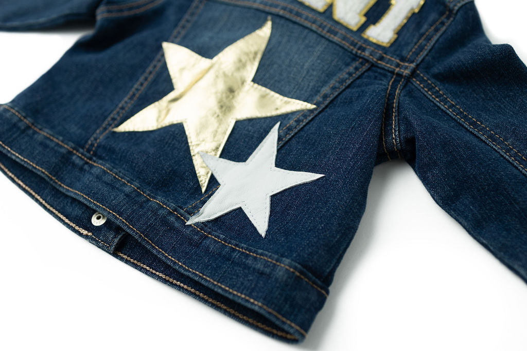 A Star Is Born Upcycled Denim Jacket - Kids – Upcycled NYC