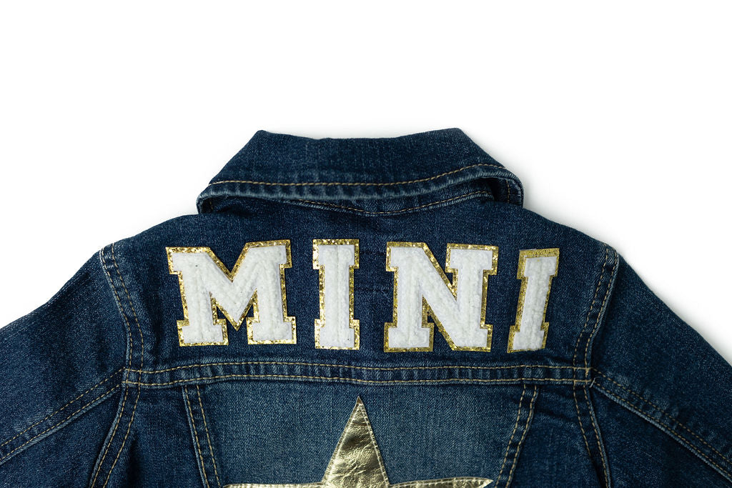 A Star Is Born Upcycled Denim Jacket - Kids