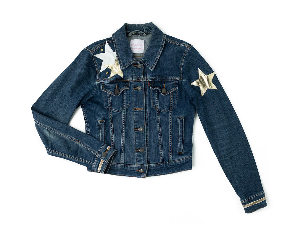 A Star Is Born Upcycled Denim Jacket - Adult