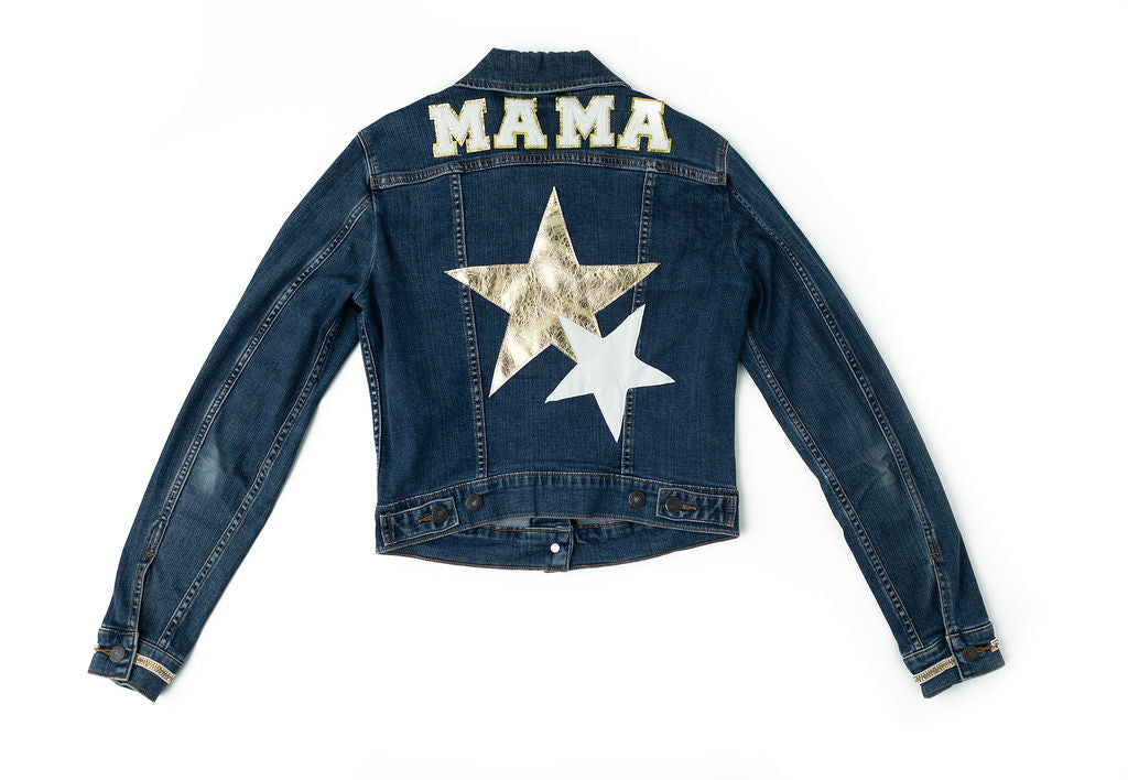 A Star Is Born Upcycled Denim Jacket - Adult