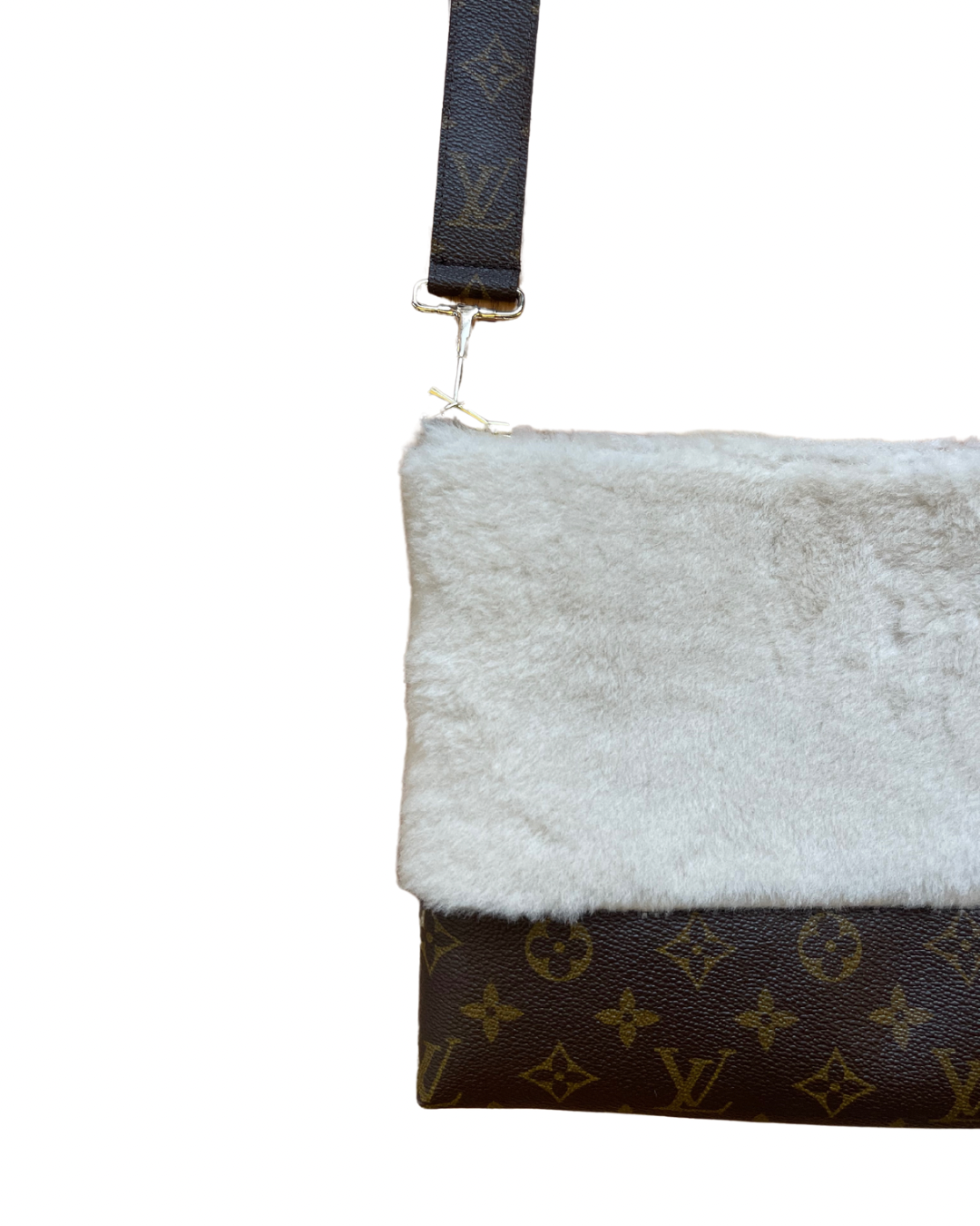 Upcycled Crossbody Bag - Shearling