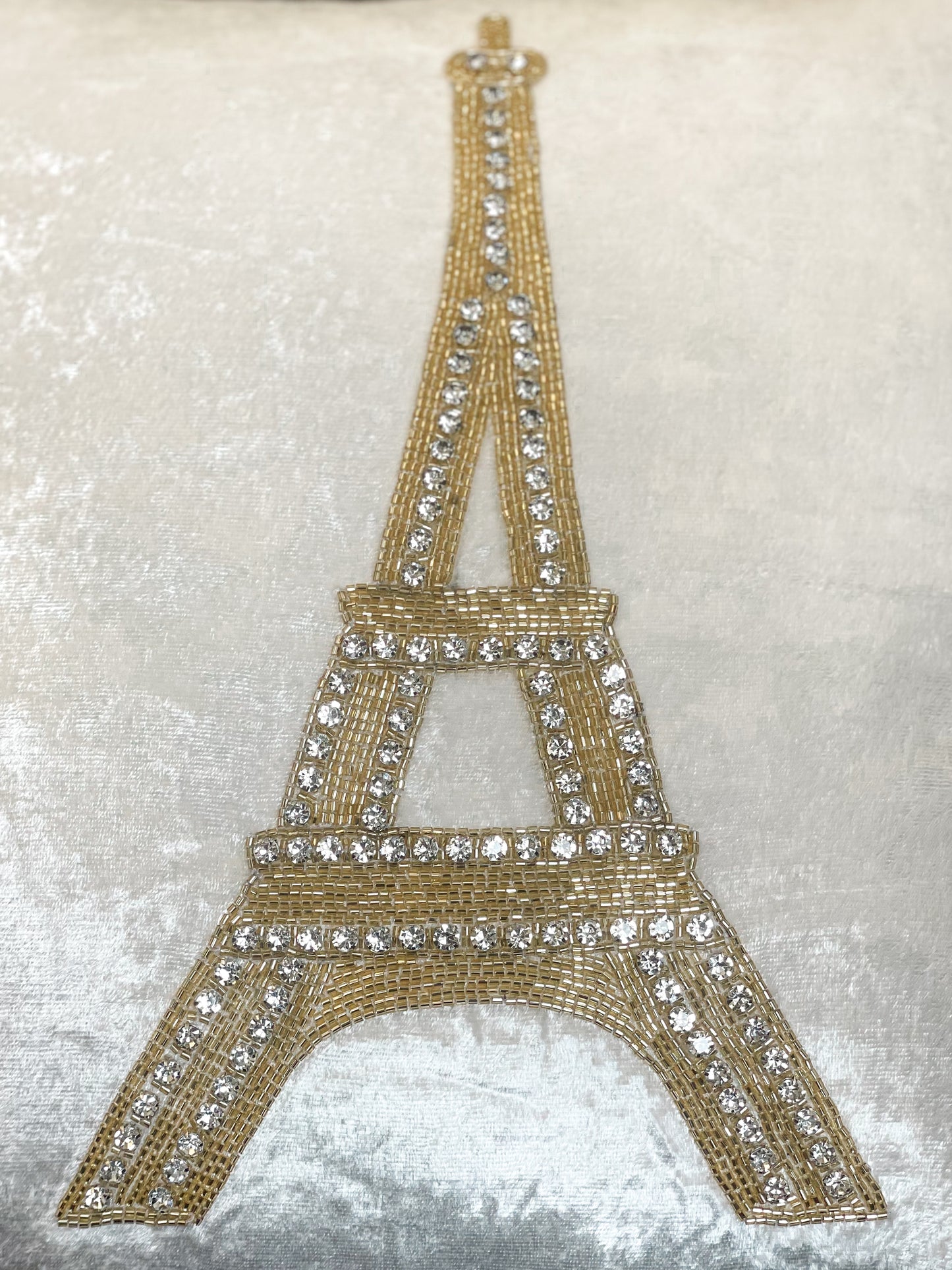 Upcycled Gem Eiffel Tower Pillow