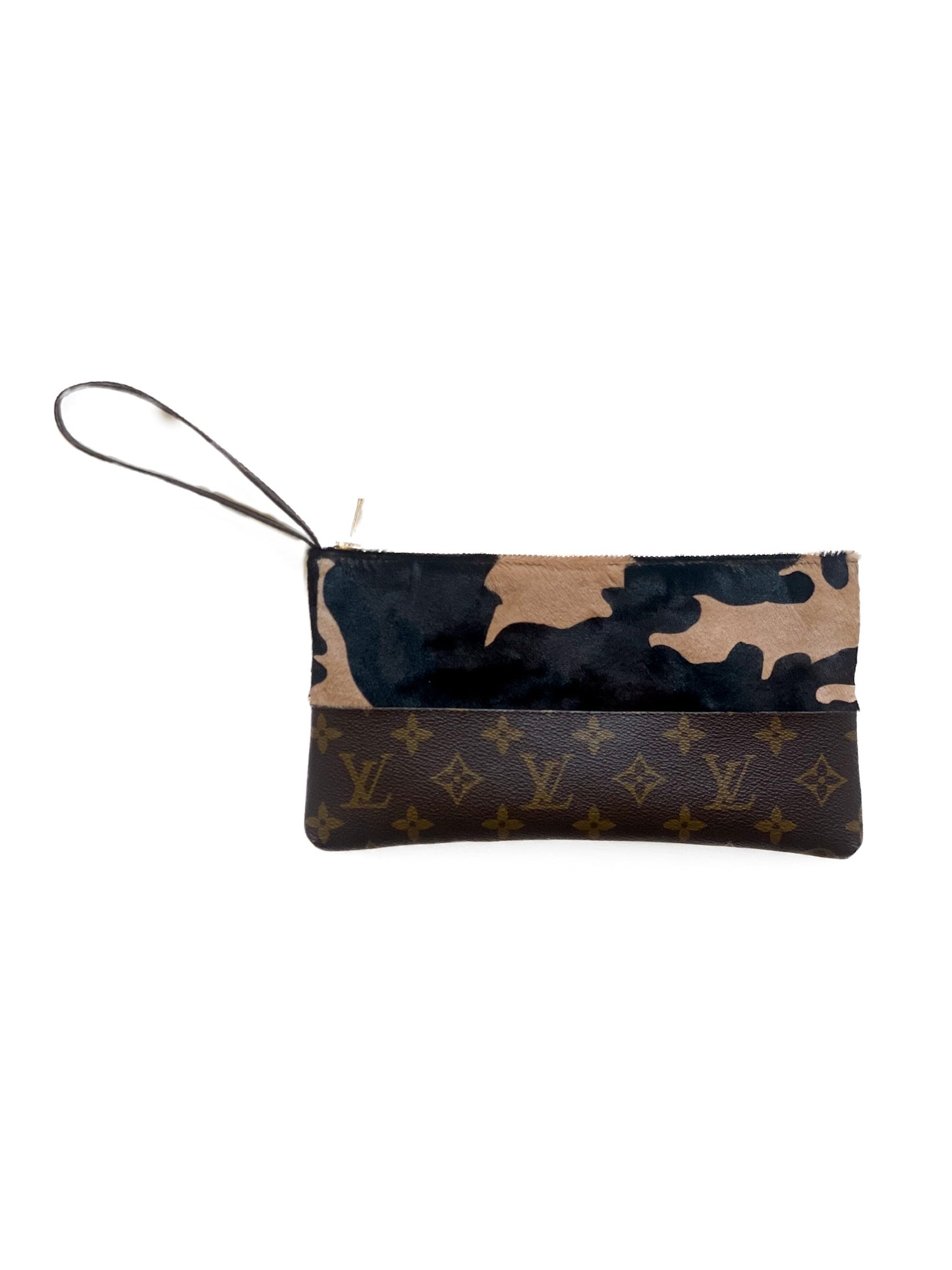 Upcycled Wristlet - Brown Camo