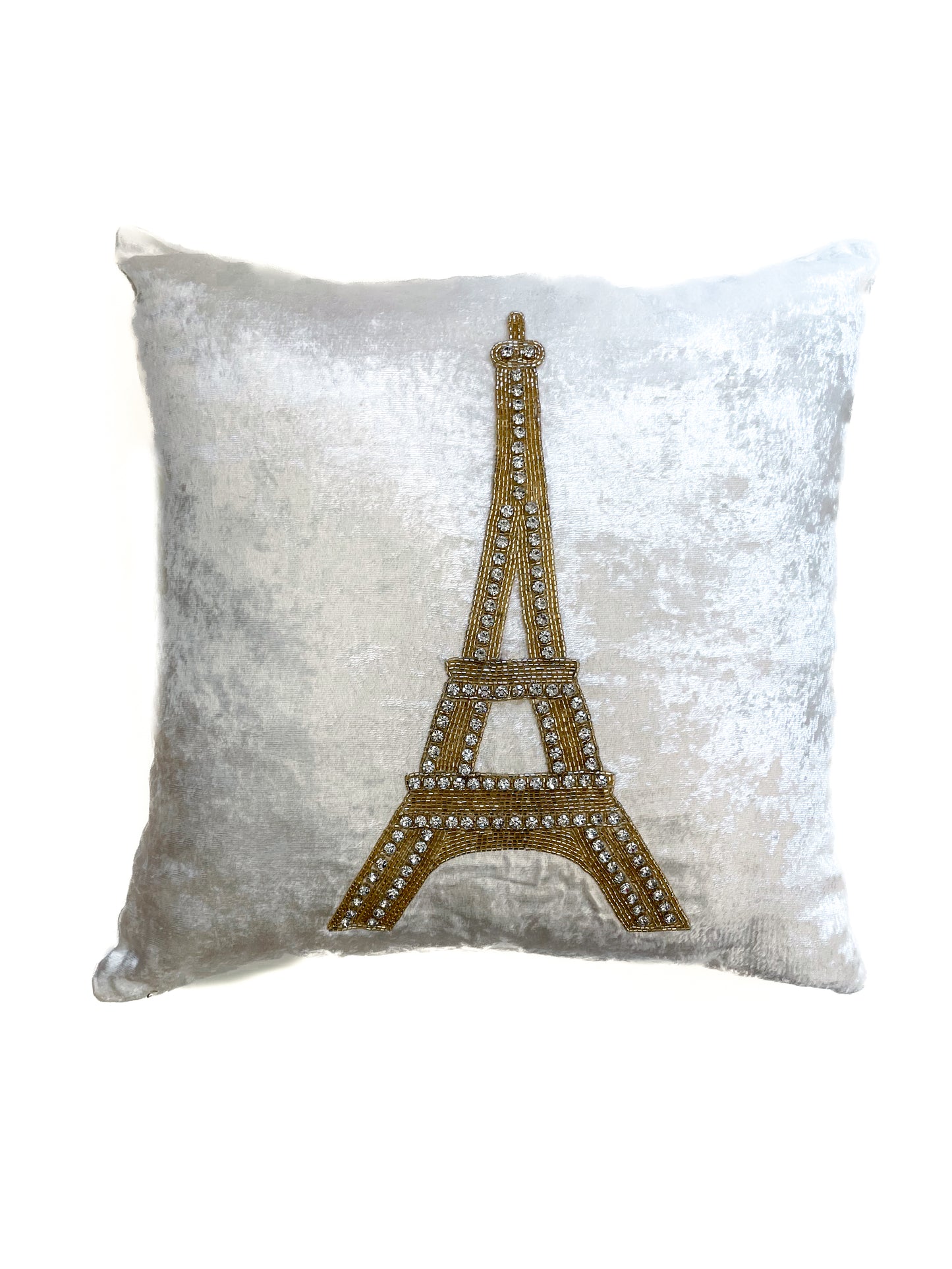 Upcycled Gem Eiffel Tower Pillow