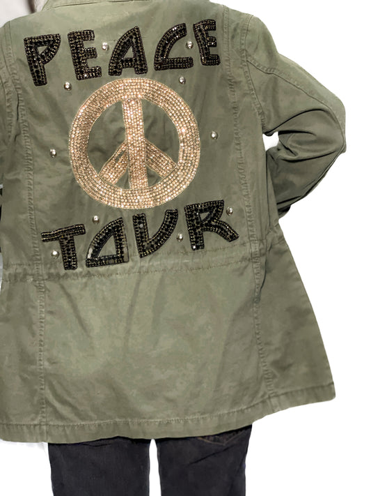 Upcycled Peace Tour Army Jacket