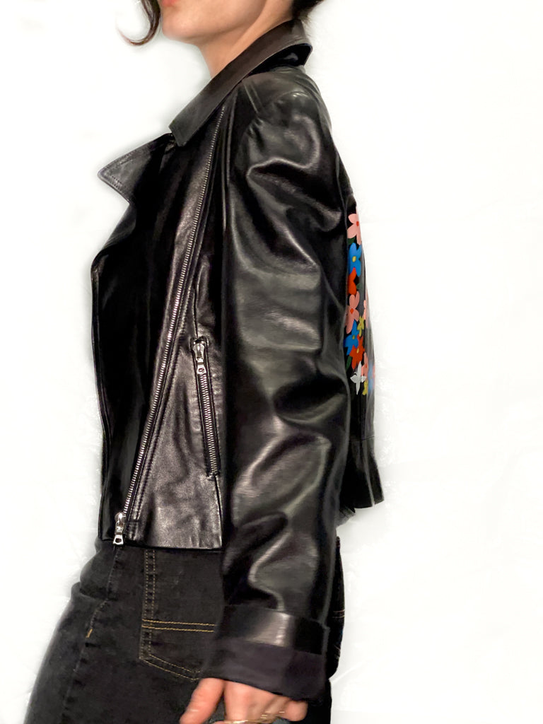 Age of Aquarius Hand-painted Leather Jacket