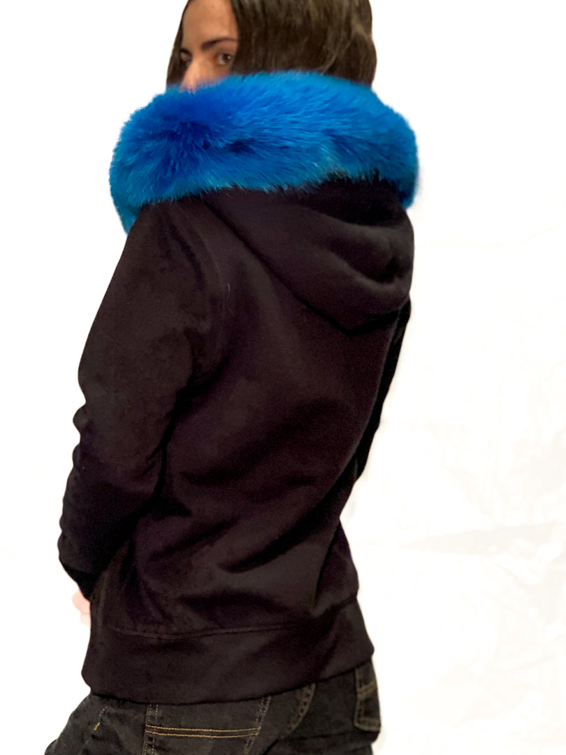 Fur fashion lined hood