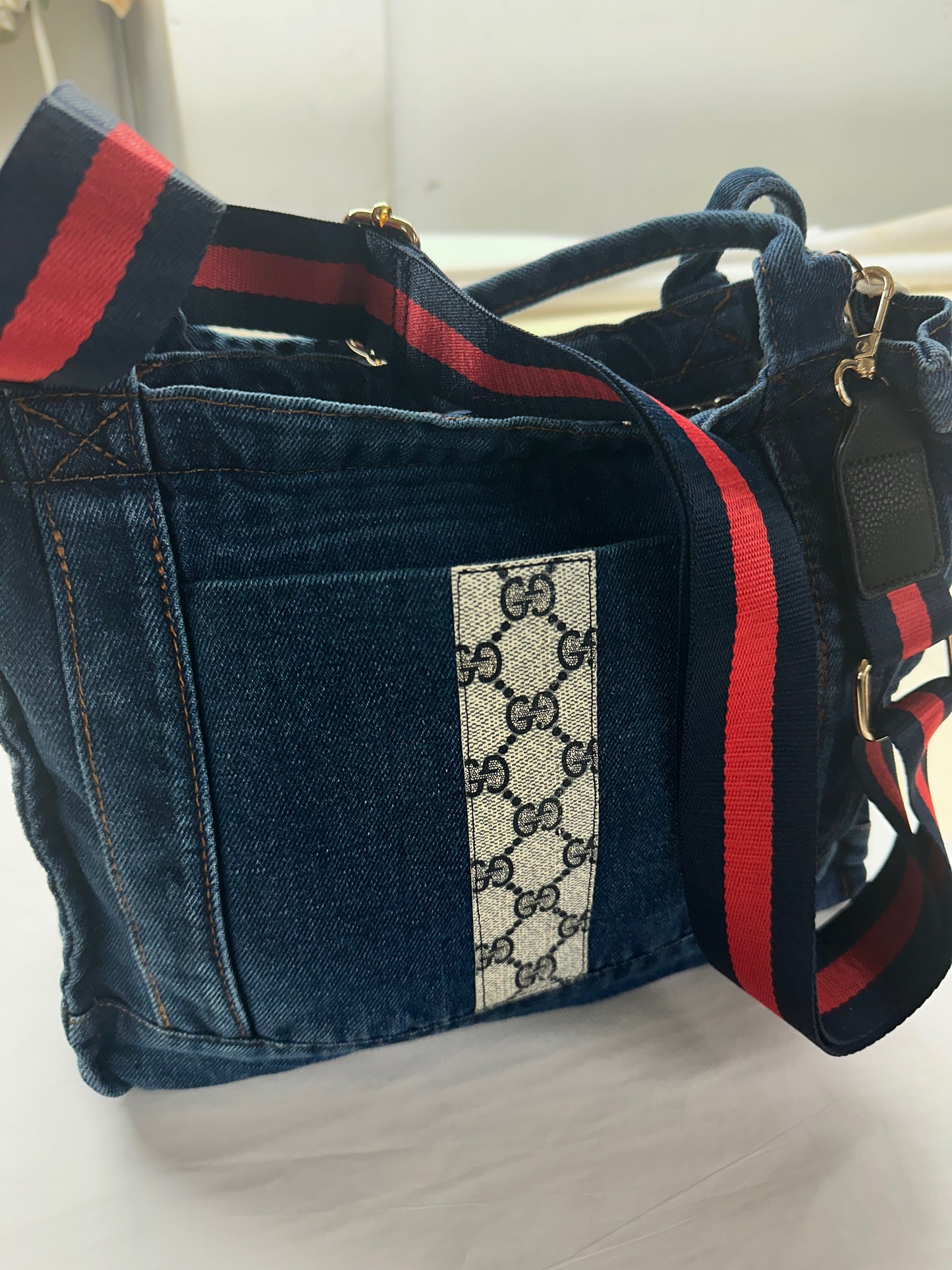 Upcycled Denim Tote - Small