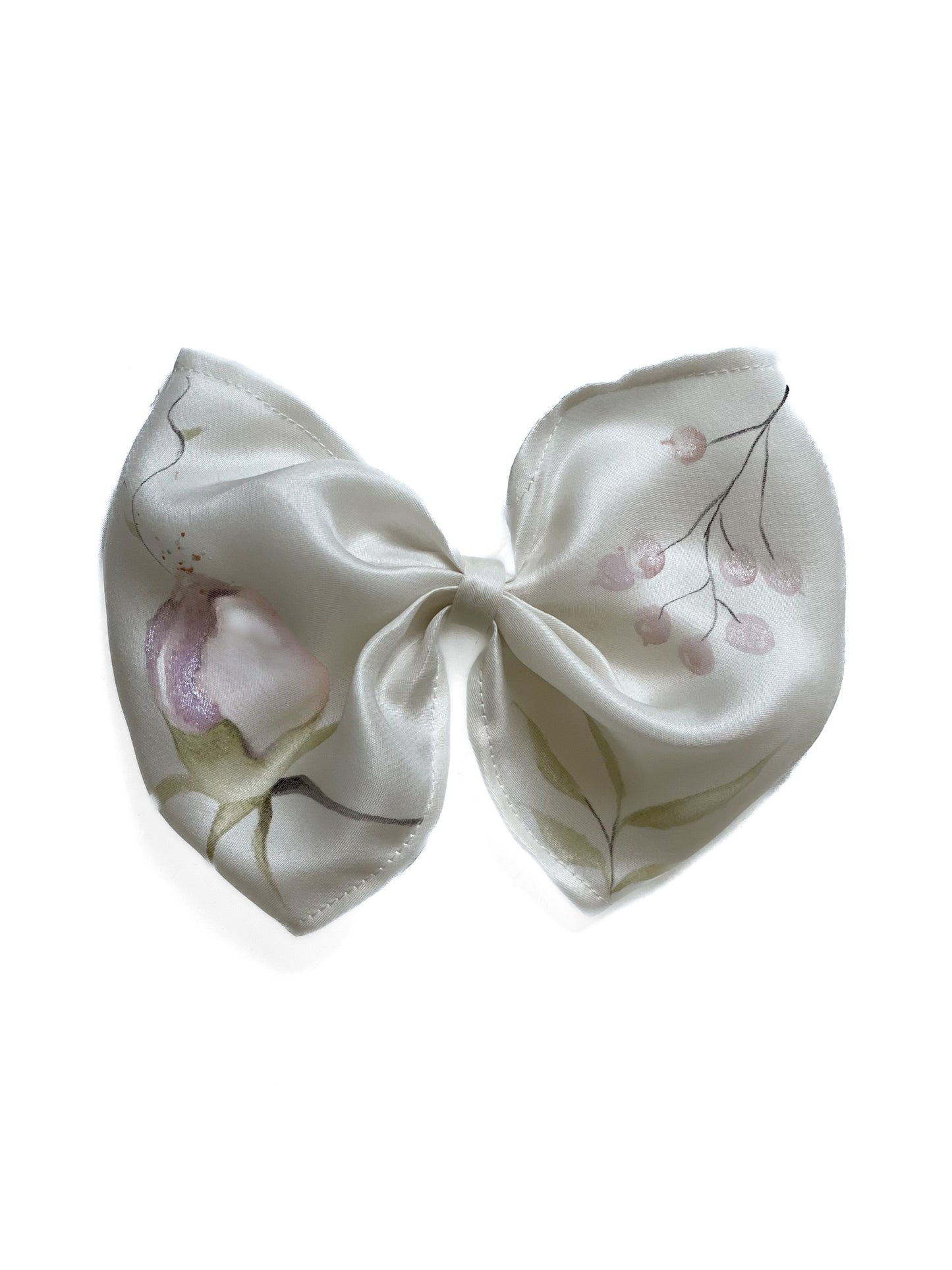 Upcycled Hand-painted 100% Silk Bow