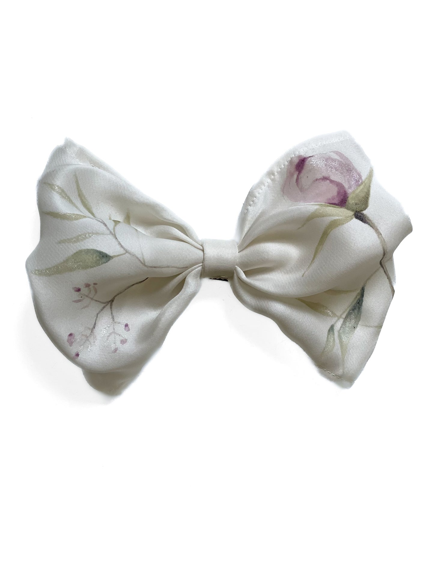 Upcycled Hand-painted 100% Silk Bow