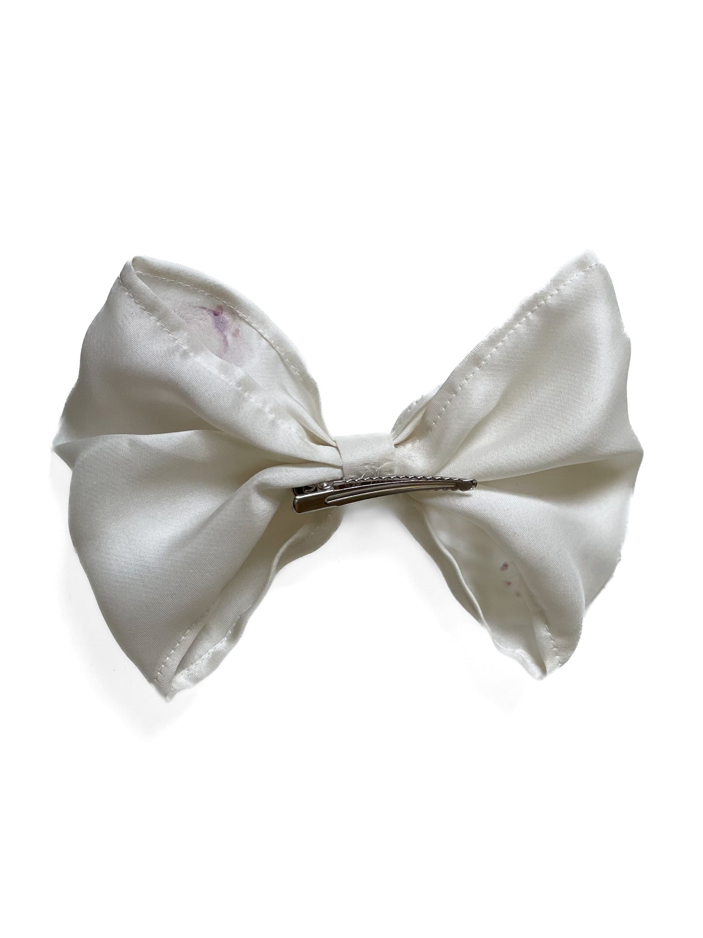 Upcycled Hand-painted 100% Silk Bow