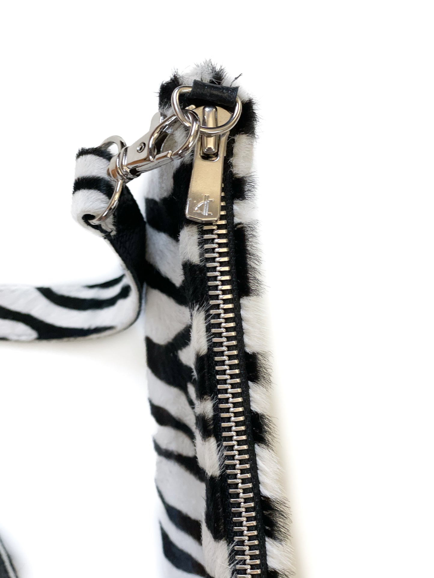 Upcycled Hair on Calf Zebra Print Purse